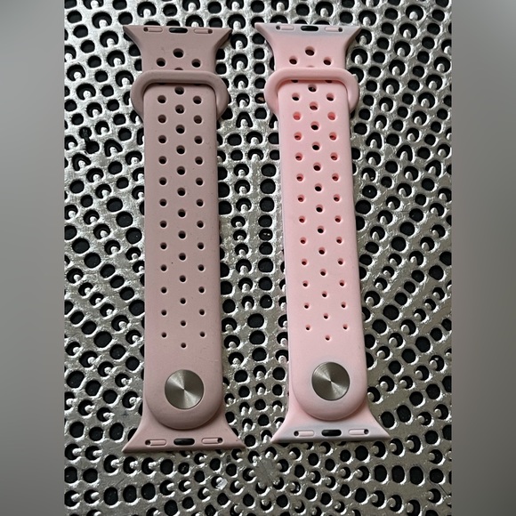 Lot of 2 Breathable Silicone Apple Watch Band Replacements 38mm - Picture 2 of 2